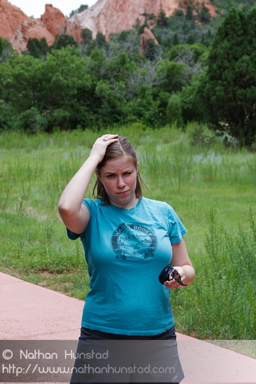 Julia Miller in Garden of the Gods Park in Colorado Springs, CO
